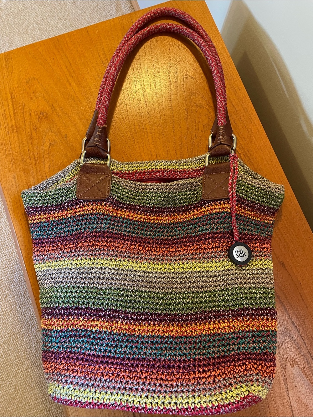 The Sak Cambria Crochet Multicolor Stripe Bag